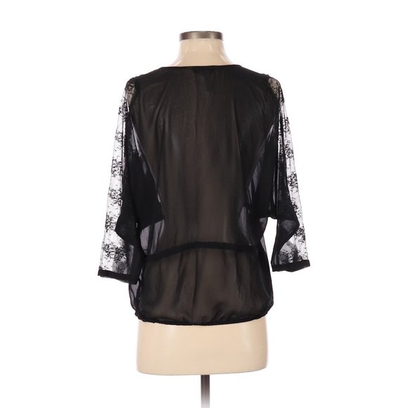 BCBGeneration Short Sleeve Blouse in Black Size XS - Picture 3 of 10